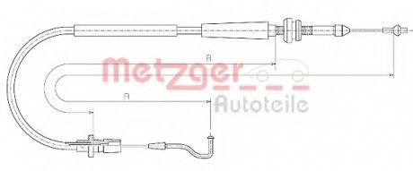 Трос акселератора METZGER 11.0637