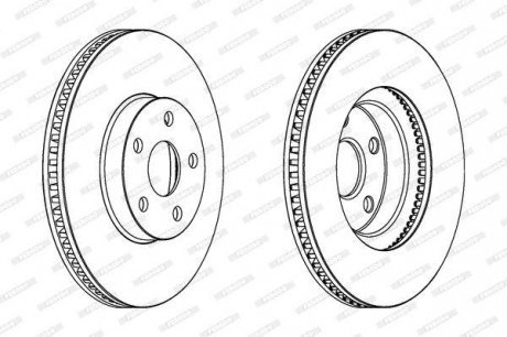 Диск гальмівний Ferodo DDF1484C