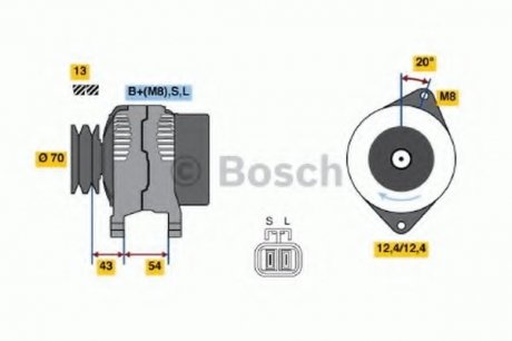 Генератор BOSCH 0 986 045 611