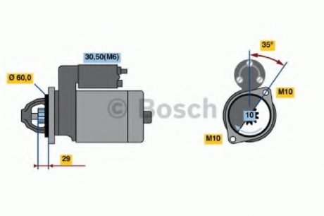 Стартер BOSCH 0 986 021 330