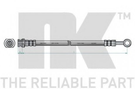 Тормозной шланг NK 853464 (фото 1)