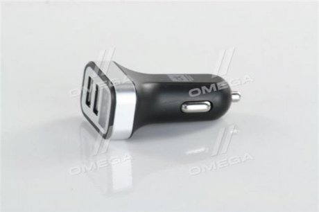 Адаптер автомобильный (прикурювач - USB) 2USB (12 / 24V - 5V 2,4A), LED Display Дорожная Карта DK-CT04B (фото 1)