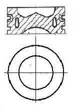 Поршень в комплекте на 1 цилиндр, 2-й ремонт (+0,25) Nural 87-432205-00