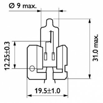 Автомобильная лампа: 12 [В] H2 Vision 55W цоколь X511 Philips 47752130