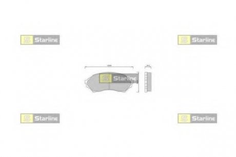Комплект тормозных колодок, дисковый тормоз STAR LINE BD S421 (фото 1)