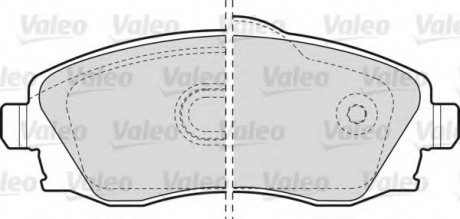 Комплект тормозных колодок, дисковый тормоз Valeo 598456