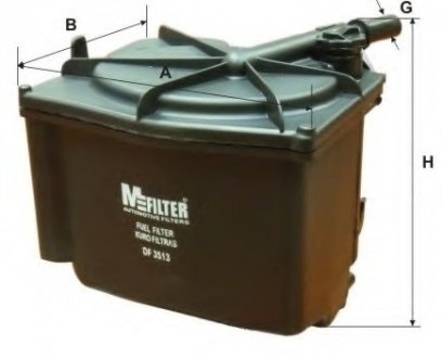 Фільтр паливний 1.6HDi Berlingo/Partner 05-/Scudo/Expert 07- M-Filter DF3513