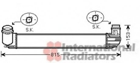 Интеркулер RENAULT MEGANE III (08-) 1.5 dCi Van Wezel 43004412