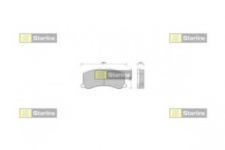 Комплект тормозных колодок, дисковый тормоз STAR LINE BD S413 (фото 1)