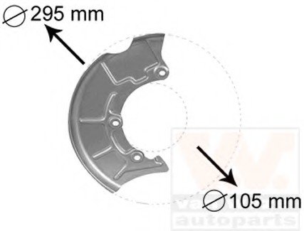 Відбивач, диск тормозного механизма Van Wezel 5888372 (фото 1)