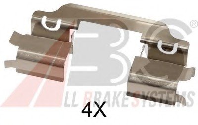 Комплектуючі, колодки дискового тормоза A.B.S. ABS 1654Q