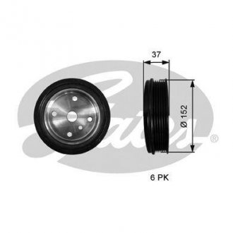 KOLO PASOWE VOLVO S60 I 2.4 D5 2001-01> SZT Gates Corporation TVD1137 (фото 1)