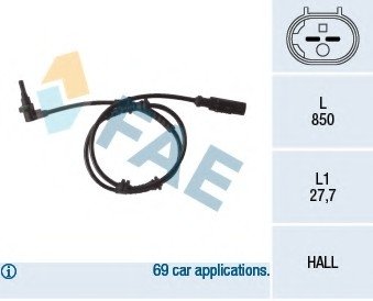 Датчик, частота вращения колеса FAE 78112