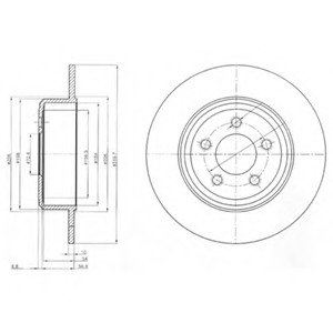 Тормозной диск Delphi BG4074