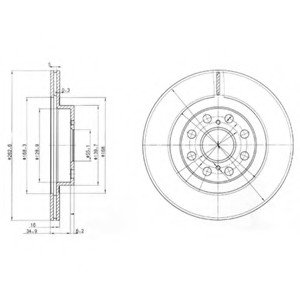 Тормозной диск Delphi BG3825