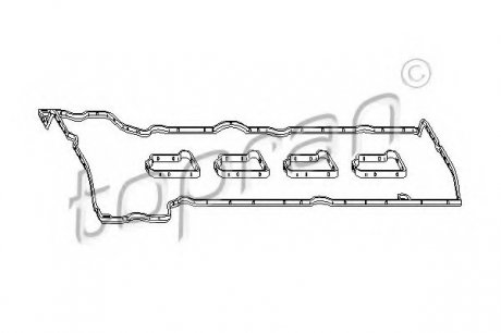 Комплект прокладок, крышка головки цилиндра TOPRAN 407 914