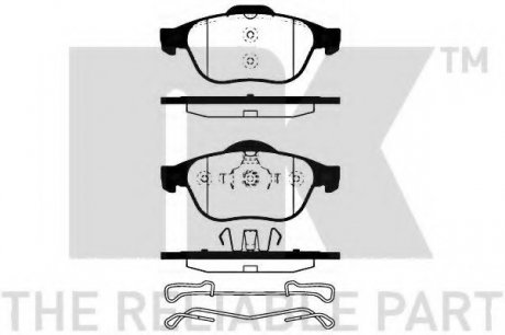 Комплект тормозных колодок, дисковый тормоз NK 223949 (фото 1)