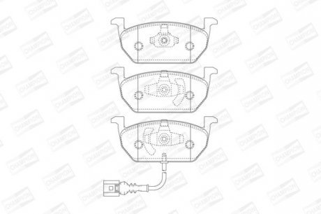 VW Тормозные колодки передн.Audi A3 13-,Seat Leon,Skoda Octavia III,Golf VII 12- Champion 573606CH