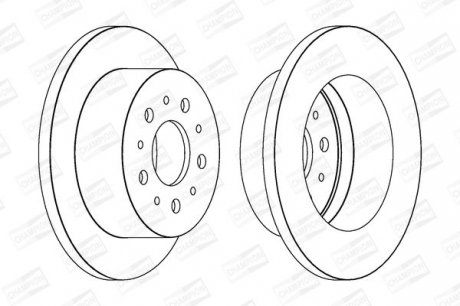 Гальмівний диск задн. Boxer/Ducato/Jumper (06-21) компл. 2шт Champion 562526CH