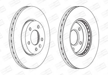 CHEVROLET Диск тормозной передн.Cruze 1.6 09-,Opel Astra j (16&quot,) Champion 562631CH