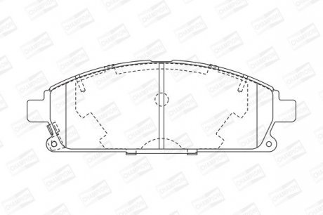 NISSAN Тормозные колодки передн. X-Trail 01-,Pathfinder 97- Champion 572466CH