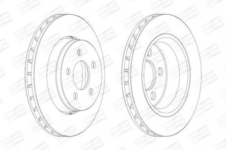 JEEP Диск тормозной передн.Cherokee 08-, Dodge Nitro 07- Champion 563041CH