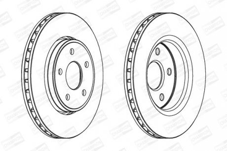 JEEP Диск тормозной передн.Grand Cherokee 3.0 CRD 06- Champion 562854CH1