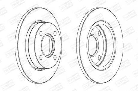FORD Диск тормозной передний Fiesta 95- Champion 562038CH