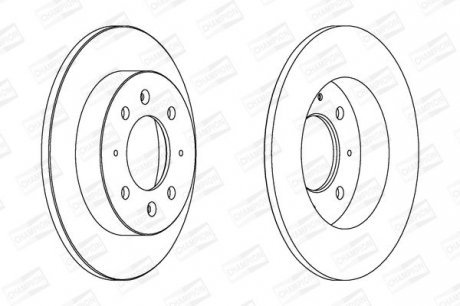 Гальмівний диск задн. Cerato/Spectra 04-09 компл. 2шт Champion 562788CH