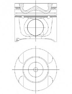 Поршень в комплекте на 1 цилиндр, STD Nural 87-427400-30
