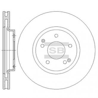 Тормозной диск передний HI-Q SD3042 (фото 1)
