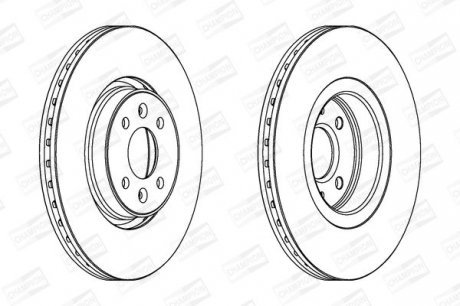RENAULT Диск тормозной передн.Scenic II 03- Champion 562410CH