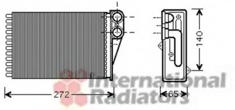 Теплообменник, отопление салона Van Wezel 40006292