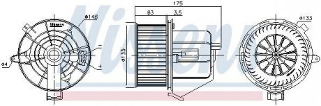 Вентилятор салона NISSENS Nissens A/S 87293