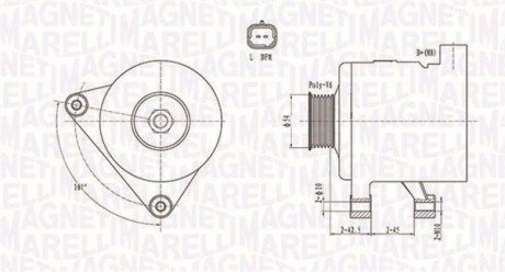 Alternator CITROEN/PEUGEOT 1.4 16V/1.6 70A Magneti Marelli 063731498010