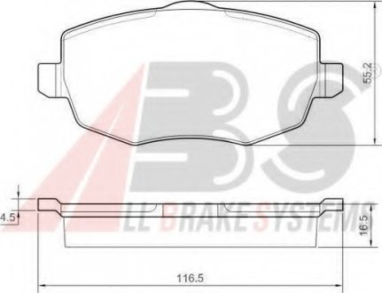 Комплект тормозных колодок, дисковый тормоз A.B.S. ABS 37444