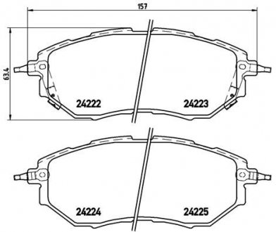 Гальмівні колодки дискові Brembo P 78 017X