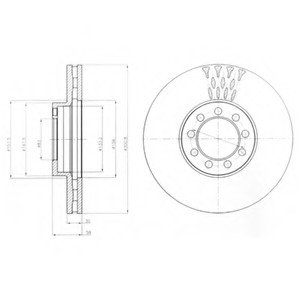 Тормозной диск Delphi BG9062