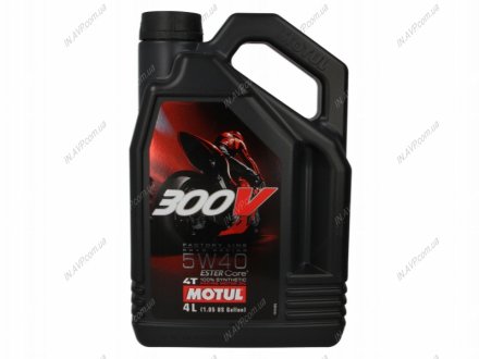 Олива 4T 300V FL SAE 5W40 4L Motul 836041 (фото 1)