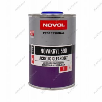 Безбарвний акриловий лак Novakryl 590 2+1 1,0л x6 NOVOL 38091 (фото 1)