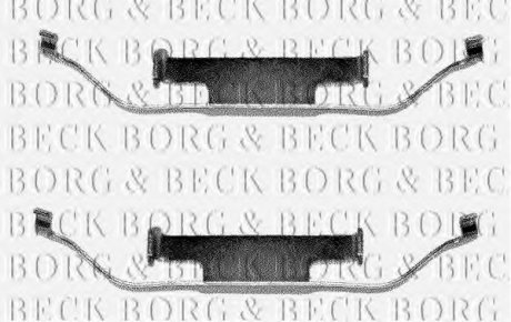 Комплектующие, колодки дискового тормоза Borg & Beck BBK1012 (фото 1)