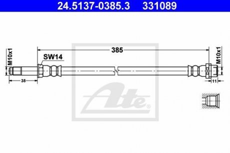 Тормозной шланг ATE 24.5137-0385.3