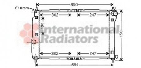 Радіатор охолодження CHEVROLET AVEO (T250, T255) (05-) 1.4 i 16V (вир-во) Van Wezel 81002067