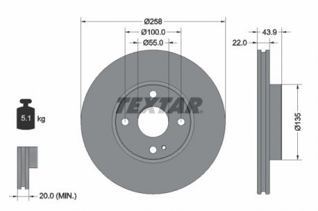 Тормозной диск (TMD) Textar 92300903