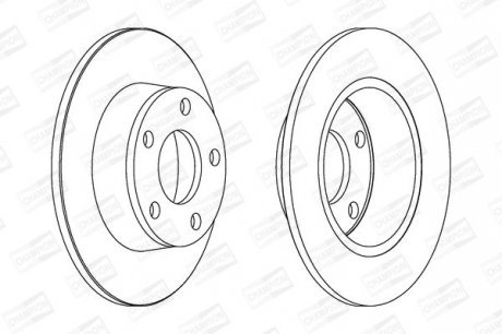 Гальмівний диск задн. A6 99-05 компл. 2шт Champion 562690CH