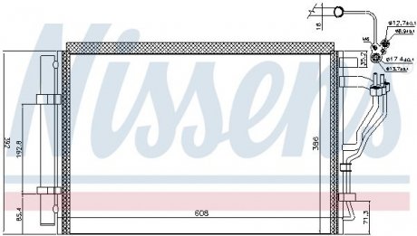 Радиатор кондиционера HYUNDAI ELANTRA (MD/UD) (10-) 1.6 (Nissens) Nissens A/S 941126