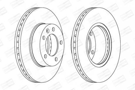 RENAULT Диск тормозной передний &quot,16&quot, Master II,Opel Movano 98- Champion 562190CH1
