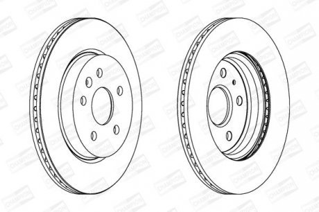 Гальмівний диск зад. Opel Insignia 08- (315x23) (вент.) компл. 2шт Champion 562463CH