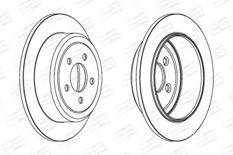 JEEP Диск тормозной задн.Cherokee 08-,Dodge Nitro 07- Champion 562917CH