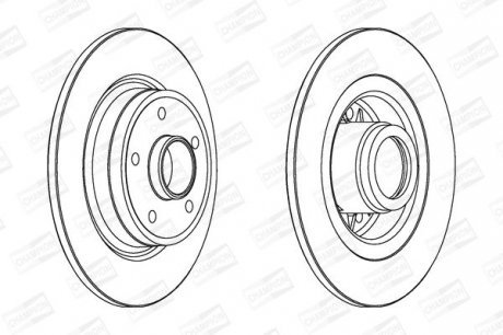 Гальмівний диск задн. Laguna (05-08)(без підшипника) Champion 562184CH1